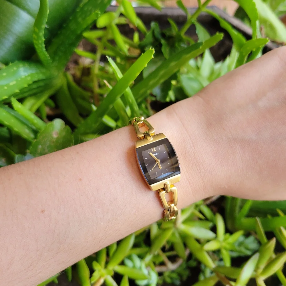 Like New Gold Timex Modern Vintage Style Watch
